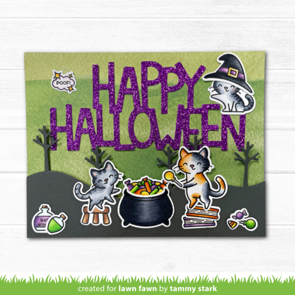 Lawn Fawn Stempelset "Purrfectly Wicked" Clear Stamp