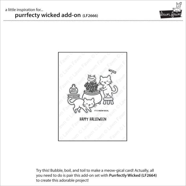 Lawn Fawn Stempelset "Purrfectly Wicked Add-On" Clear Stamp