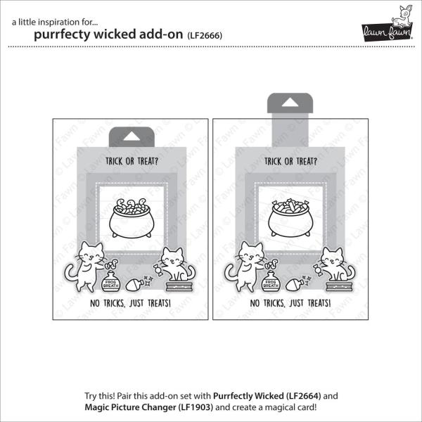 Lawn Fawn Stempelset "Purrfectly Wicked Add-On" Clear Stamp