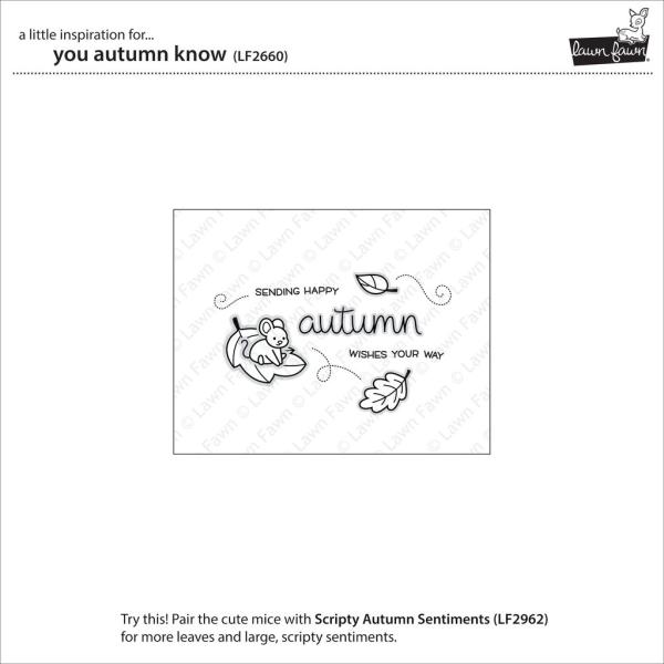 Lawn Fawn Stempelset "You Autumn Know" Clear Stamp