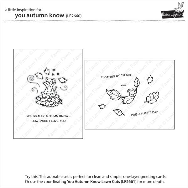 Lawn Fawn Stempelset "You Autumn Know" Clear Stamp