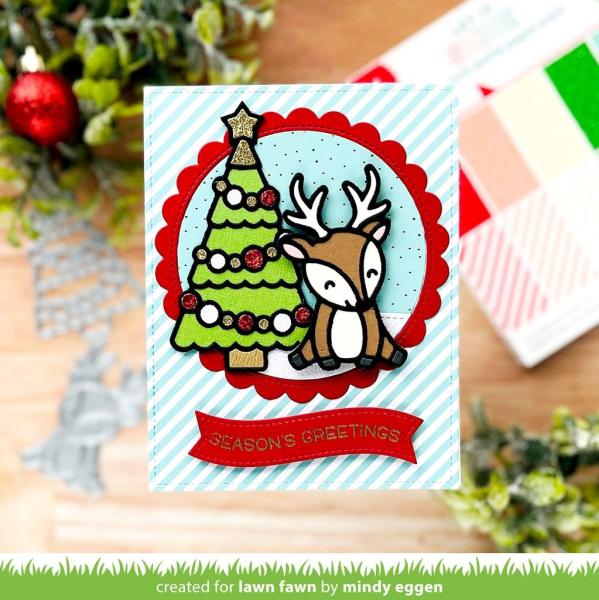 Lawn Fawn Craft Dies - Jolly Christmas Tree