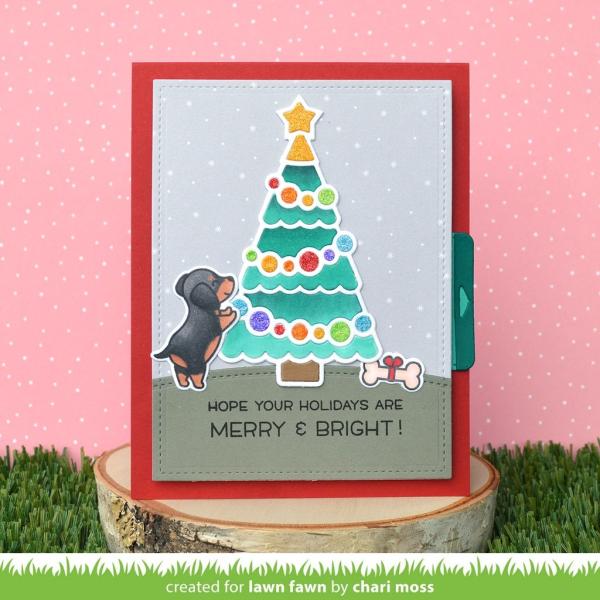 Lawn Fawn Craft Dies - Jolly Christmas Tree