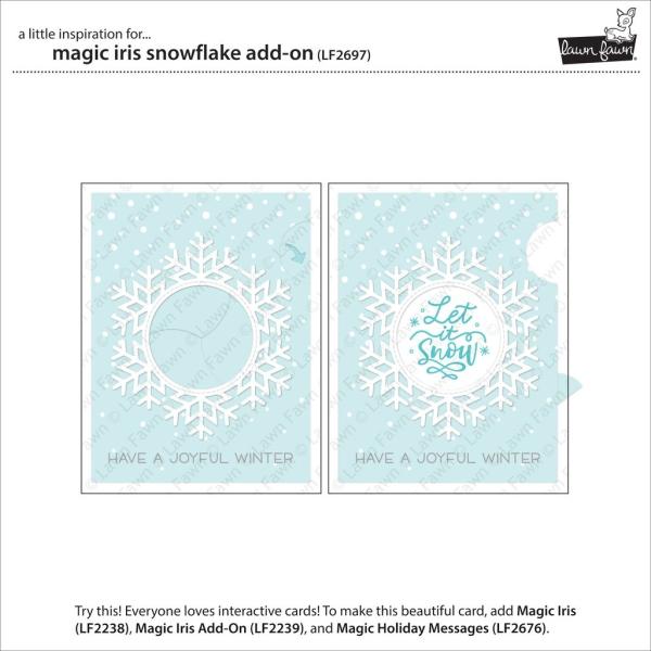 Lawn Fawn Craft Dies - Magic Iris Snowflake Add-On