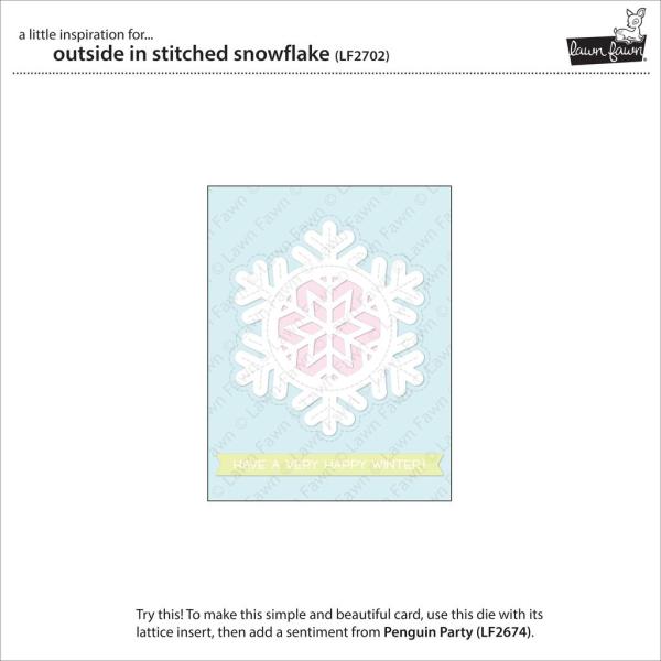 Lawn Fawn Craft Dies - Outside In Stitched Snowflake