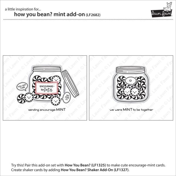 Lawn Fawn Stempelset "How You Bean? Mint Add-On" Clear Stamp