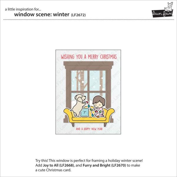 Lawn Fawn Stempelset "Window Scene: Winter" Clear Stamp