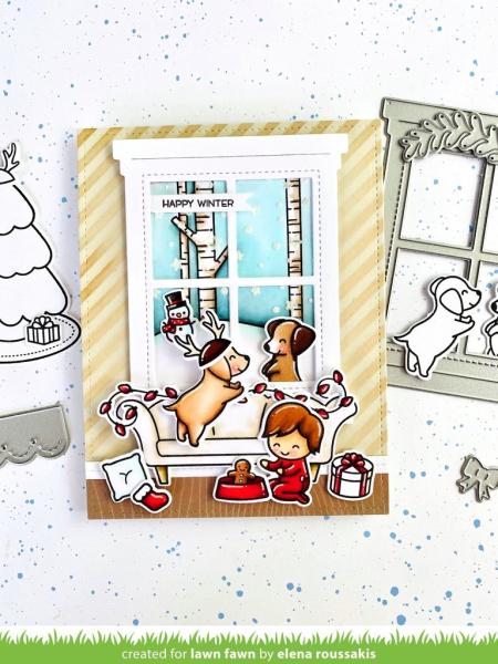 Lawn Fawn Craft Dies - "Window Scene: Winter" - Stanzen