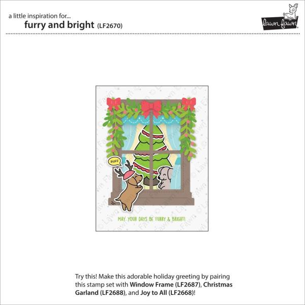 Lawn Fawn Stempelset "Furry and Bright" Clear Stamp