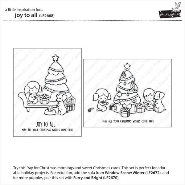 Lawn Fawn Stempelset "Joy To All" Clear Stamp