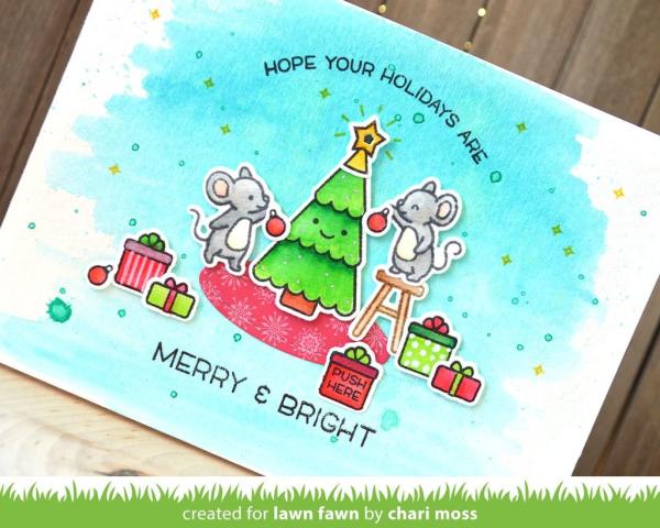 Lawn Fawn Stempelset "Merry Mice" Clear Stamp