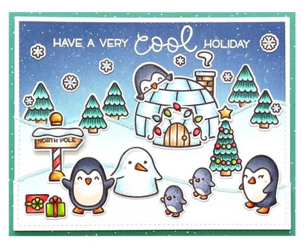 Lawn Fawn Stempelset "Penguin Party" Clear Stamp