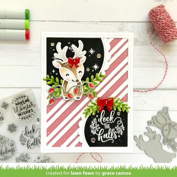 Lawn Fawn Craft Dies - Peppermint Stripes Backdrop