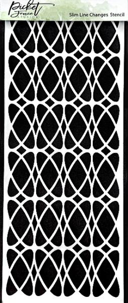 Picket Fence Studios Slim Line Changes 4x10 Inch Stencil - Schablone