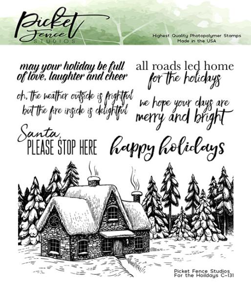 Picket Fence Studios For the Holidays 6x6 Inch Clear Stamps 