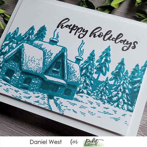 Picket Fence Studios For the Holidays 6x6 Inch Clear Stamps 