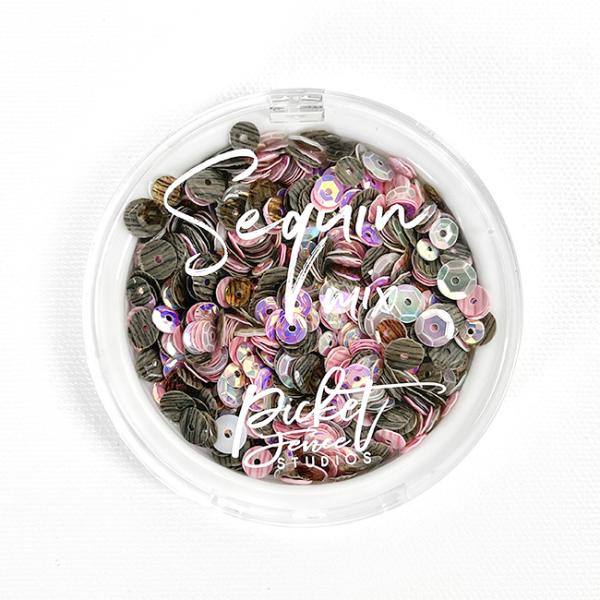 Picket Fence Studios Pink Camo Sequin Mix  Pailetten