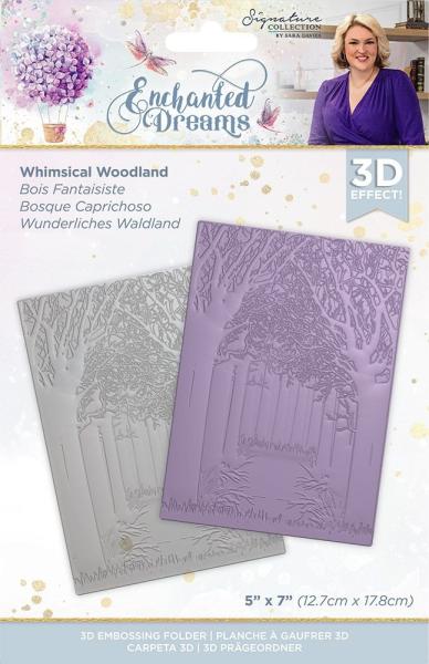 Crafters Companion -Enchanted Dreams 3D Embossing Folder Whimsical Woo - Prägefolder