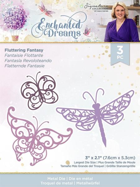 Crafters Companion -Enchanted Dreams Metal Die Fluttering Fantasy - Stanze