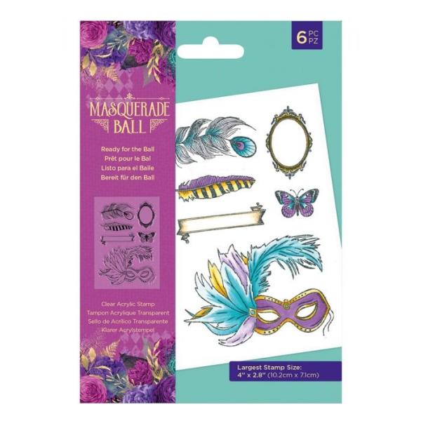 Crafters Companion - Masquerade Ball Clear Stamps Ready for the Ball - Clear Stamps