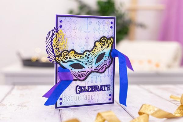 Crafters Companion - Masquerade Ball 3D Embossing Folder Distressed Chandelier - Prägefolder