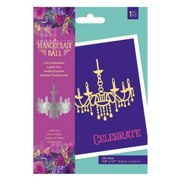 Crafters Companion -Masquerade Ball Metal Die Chic Chandelier - Stanze