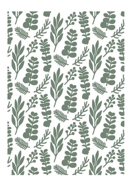 Crafters Companion -Winter White Embossing Folder Foliage Background  - Prägefolder