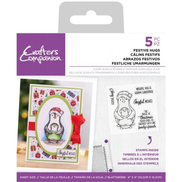 Crafters Companion - Festive Hugs  - Clear Stamps