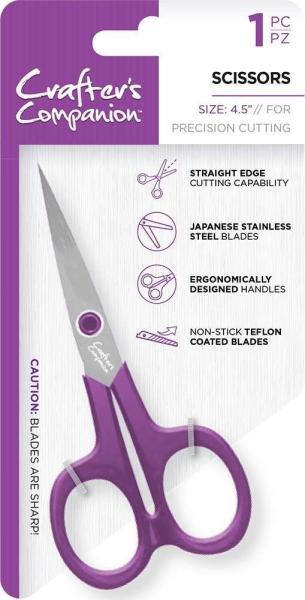 Crafters Companion - Precision Scissors 4,5 Inch - Teflon-Präzisionsschere