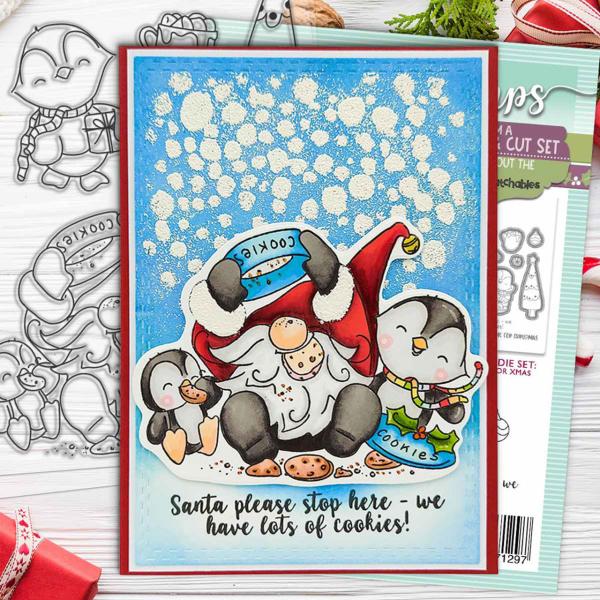 Polkadoodles Stempel "Gnome for Christmas" Clear Stamp-Set