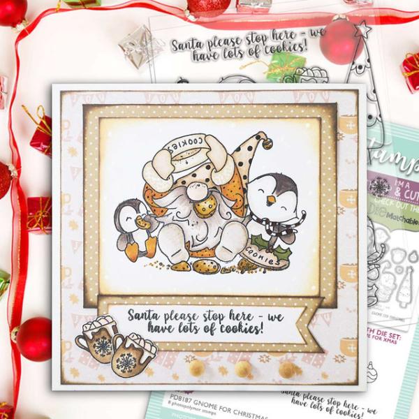 Polkadoodles Stempel "Gnome for Christmas" Clear Stamp-Set