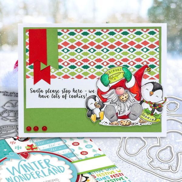 Polkadoodles Stempel "Gnome for Christmas" Clear Stamp-Set