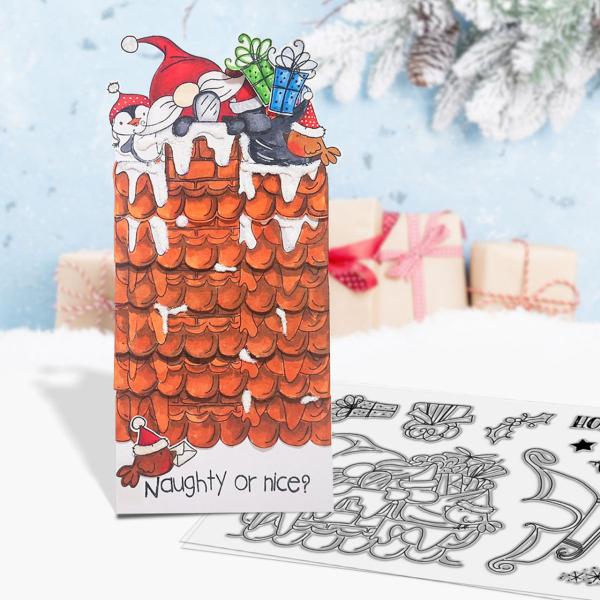 Polkadoodles Stempel "Gnome Naughty or Nice" Clear Stamp-Set