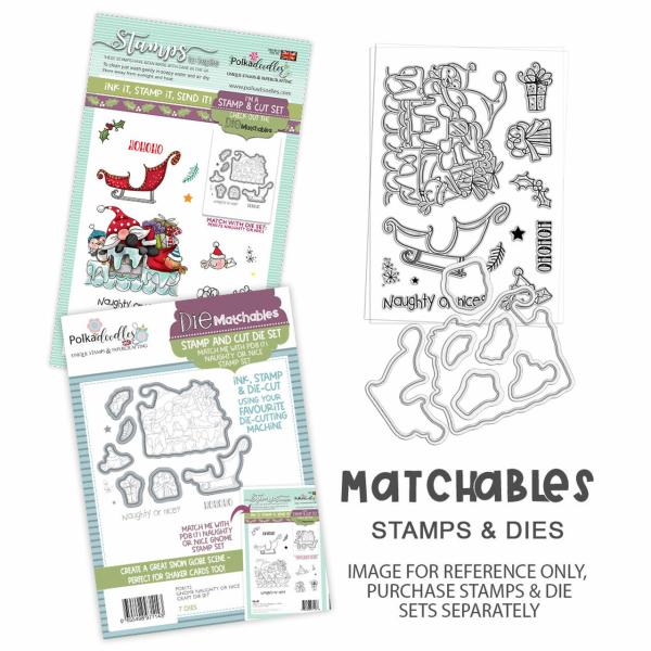 Polkadoodles Stempel "Gnome Naughty or Nice" Clear Stamp-Set