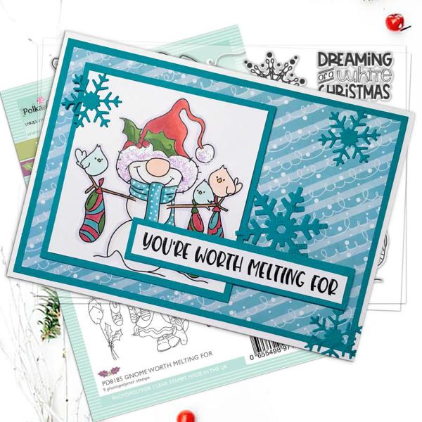 Polkadoodles Stempel "Gnome Worth Melting For" Clear Stamp-Set