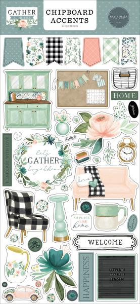 Carta Bella "Gather At Home " Chipboard - Sticker