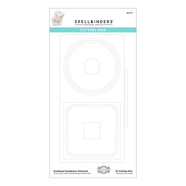 Spellbinders Die "Scalloped Symphony Notecard Etched" Stanzschablone