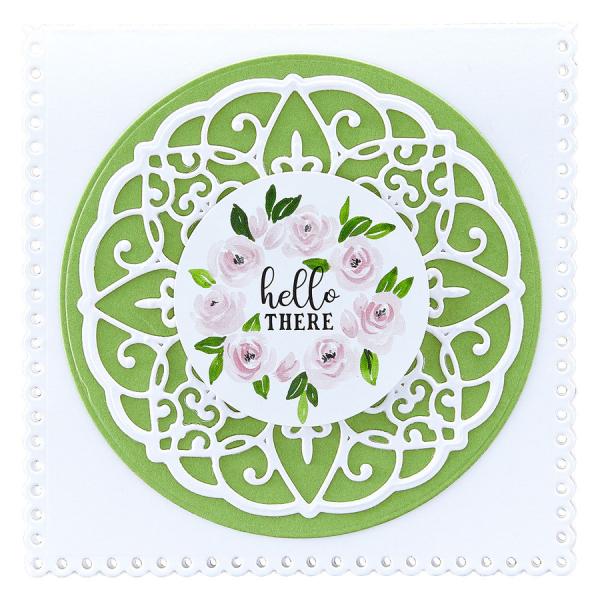 Spellbinders Die "Scalloped Symphony Notecard Etched" Stanzschablone