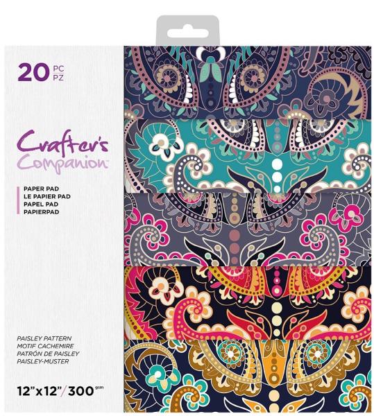 Crafters Companion - Paisley Pattern - 12" Paper Pack