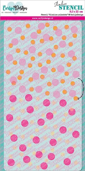 Carlijn Design  Slimline Polkadots   Stencil - Schablone 