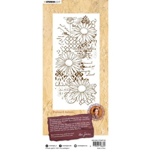 Studio Light - Clear Stamp Warm - cozy clear stamp Postcard daisies nr.108