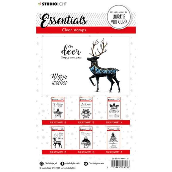 Studio Light - Clear Stamp Essentials silikonstempel Deer Nr.115