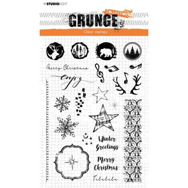 Studio Light - Clear Stamp Grunge clear stamp Winter/ Christmas extras nr.106