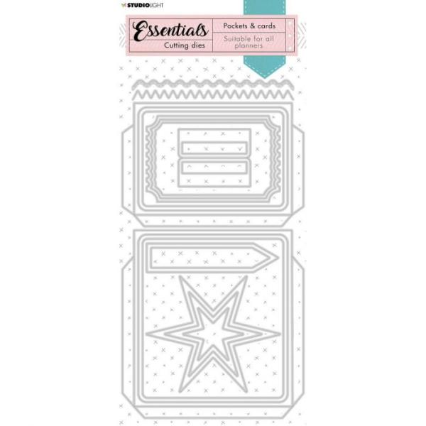 Studio Light Die Cut - Stanze - Planner essentials cutting die Pocket and label star nr.112