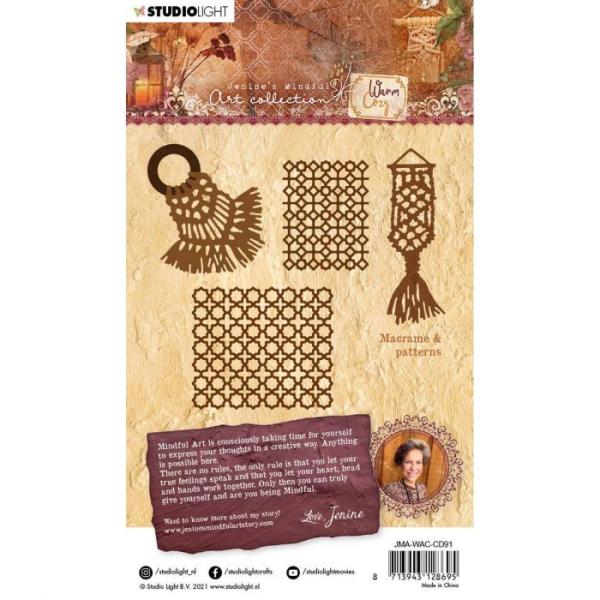 Studio Light Die Cut - Stanze - Warm - cozy cutting die Macramé - patterns nr.91