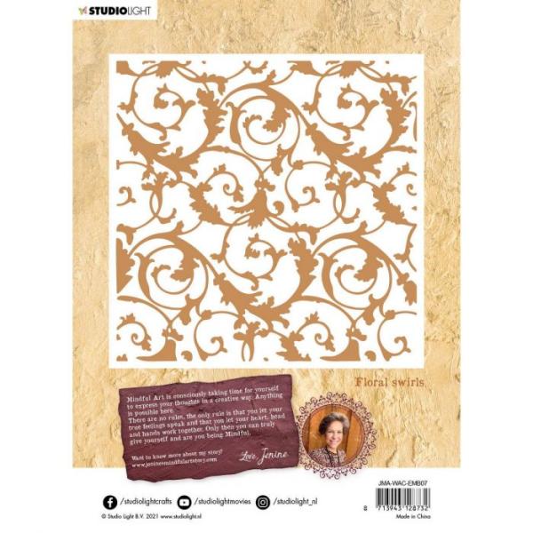 Studio Light -  Warm - cozy embossing folder Floral swirls nr.07