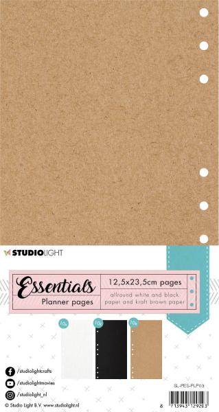 Studio Light - Planner Pages 12,5x23,5cm Black/White/Kraft