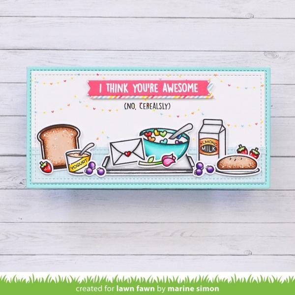 Lawn Fawn Stempelset "Cerealsly Awesome" Clear Stamp