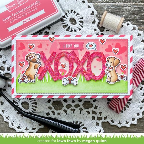 Lawn Fawn Stencil - Schablone - "Lots of Hearts Background Stencils (2pcs)"