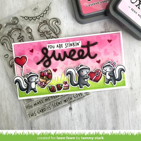 Lawn Fawn Stencil - Schablone - "Lots of Hearts Background Stencils (2pcs)"